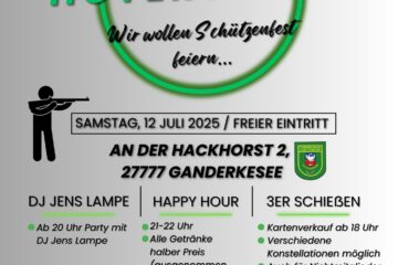 Flyer zum Schützenfest in Hoyerswege 2025